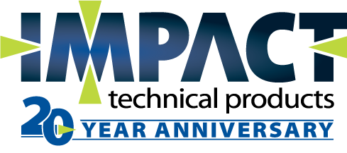Impact technical products 20 year anniversary celebration logo